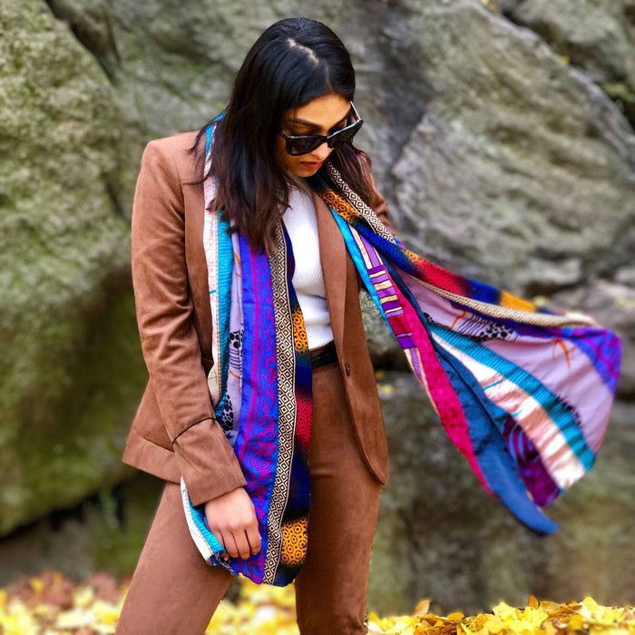 The Original Medley Scarf. ♻️ Made from Sari -Saree Magic