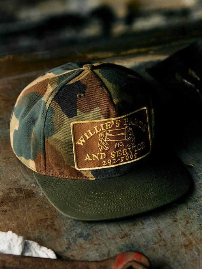 Black the "parts and service" trucker