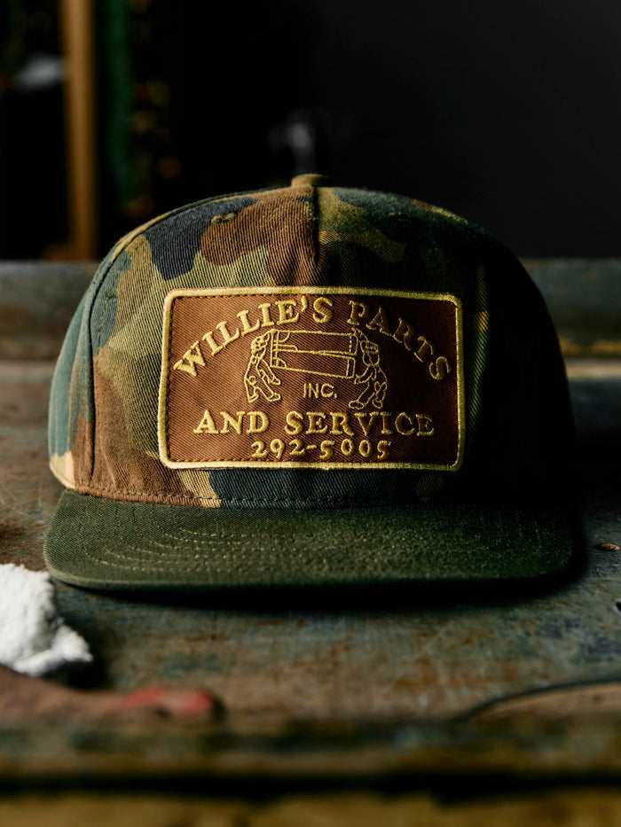 Black the "parts and service" trucker