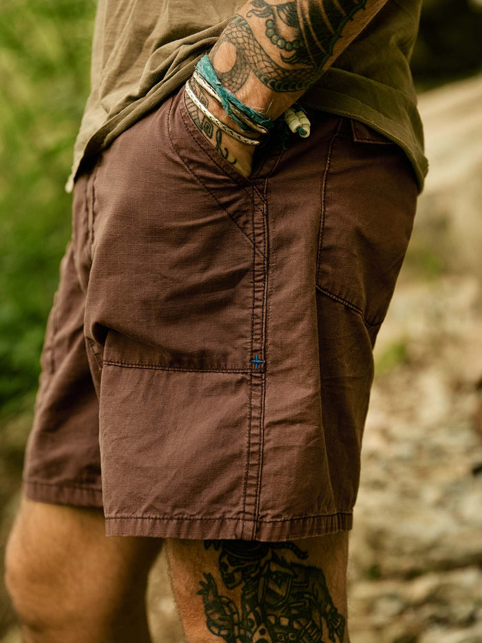 Dark Olive Green the ripstop fatigue short in brown