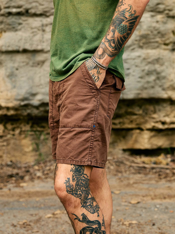 Dim Gray the ripstop fatigue short in brown