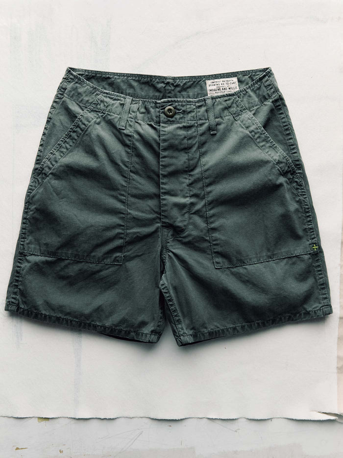 Light Gray the ripstop fatigue short in slate