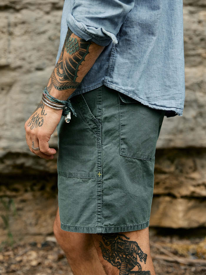 Dim Gray the ripstop fatigue short in slate