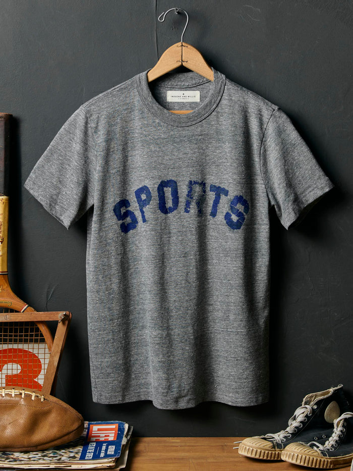 Dark Slate Gray the "sports" tee in heather grey