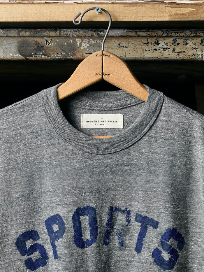 Dim Gray the "sports" tee in heather grey