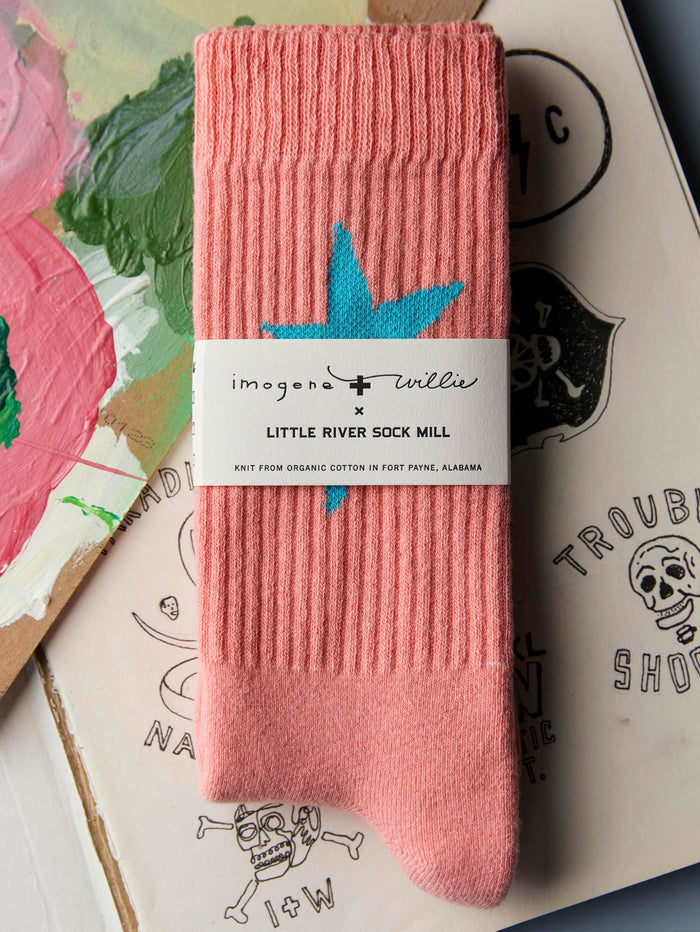 Light Coral the "star" sock