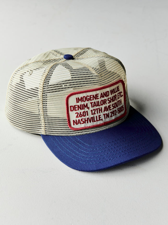Gray the "tailor shop" mesh trucker