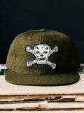Light Gray the wool "hellcats" cap in olive