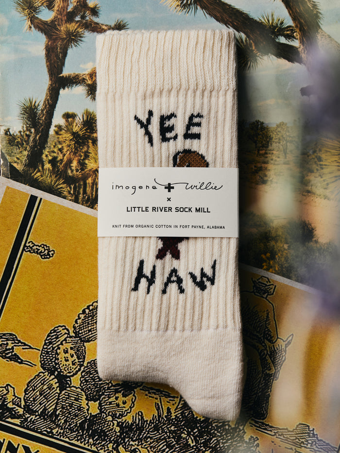 Dark Gray the "yee haw" sock