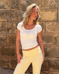 THEA KORTÆRMET T-SHIRT - WHITE