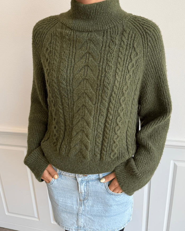 THERESA CABLE KNIT - GREEN