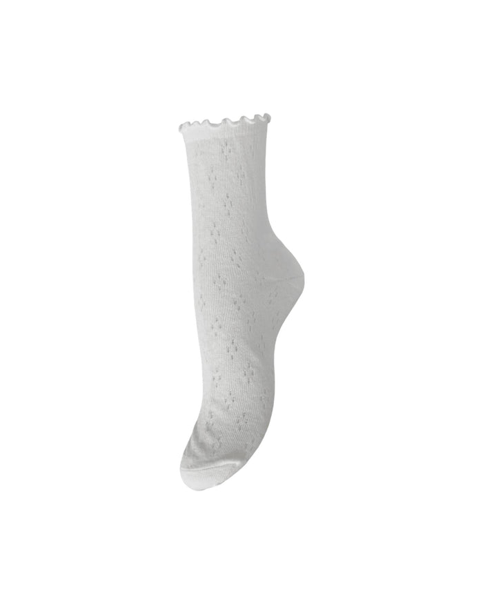 THERESE POINTELLE SOCKS - BRIGHT WHITE