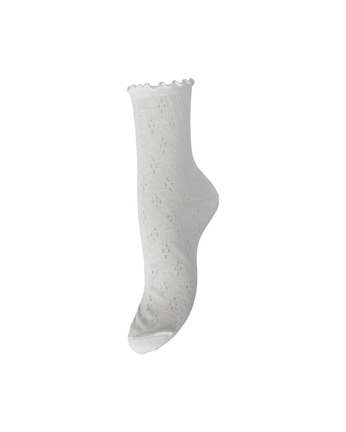 THERESE POINTELLE SOCKS - BRIGHT WHITE