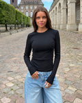 TILDE LANGÆRMET T-SHIRT - BLACK