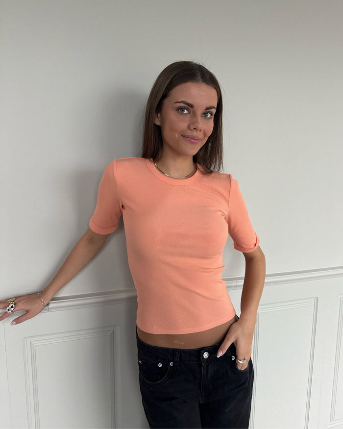 TINE 3/4 SLEEVE T-SHIRT - CORAL