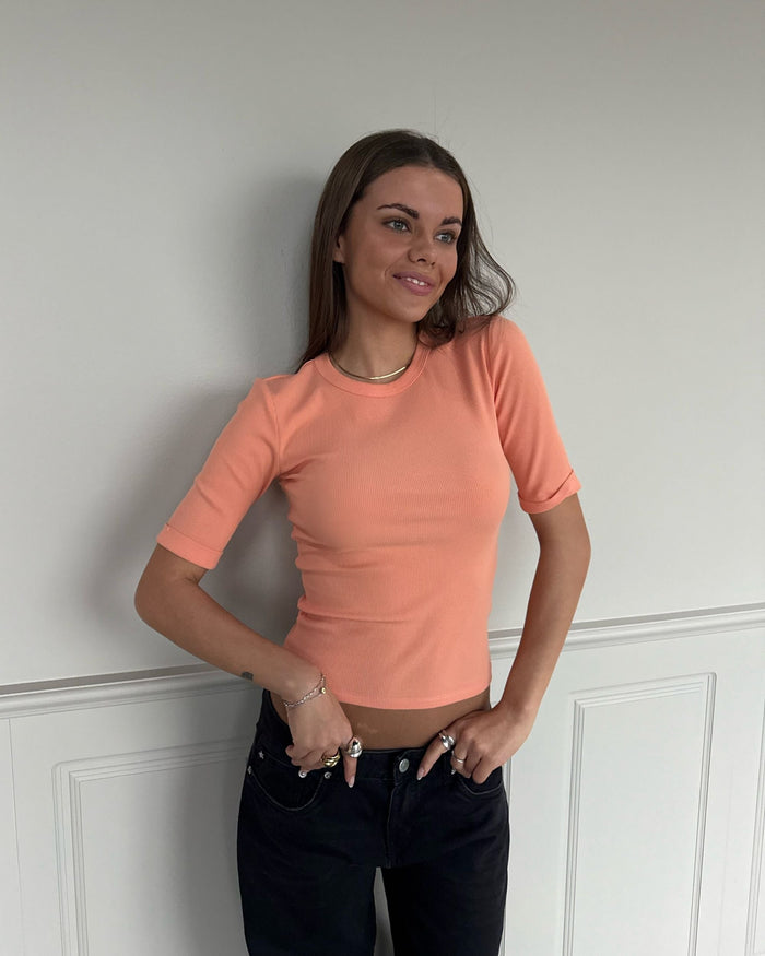 TINE 3/4 SLEEVE T-SHIRT - CORAL