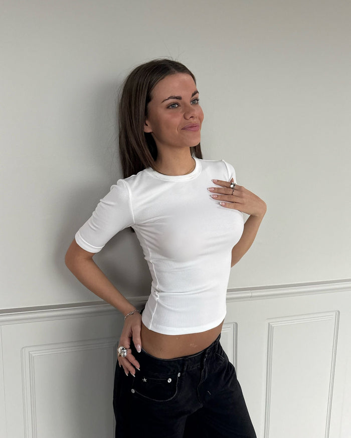 TINE 3/4 SLEEVE T-SHIRT - WHITE