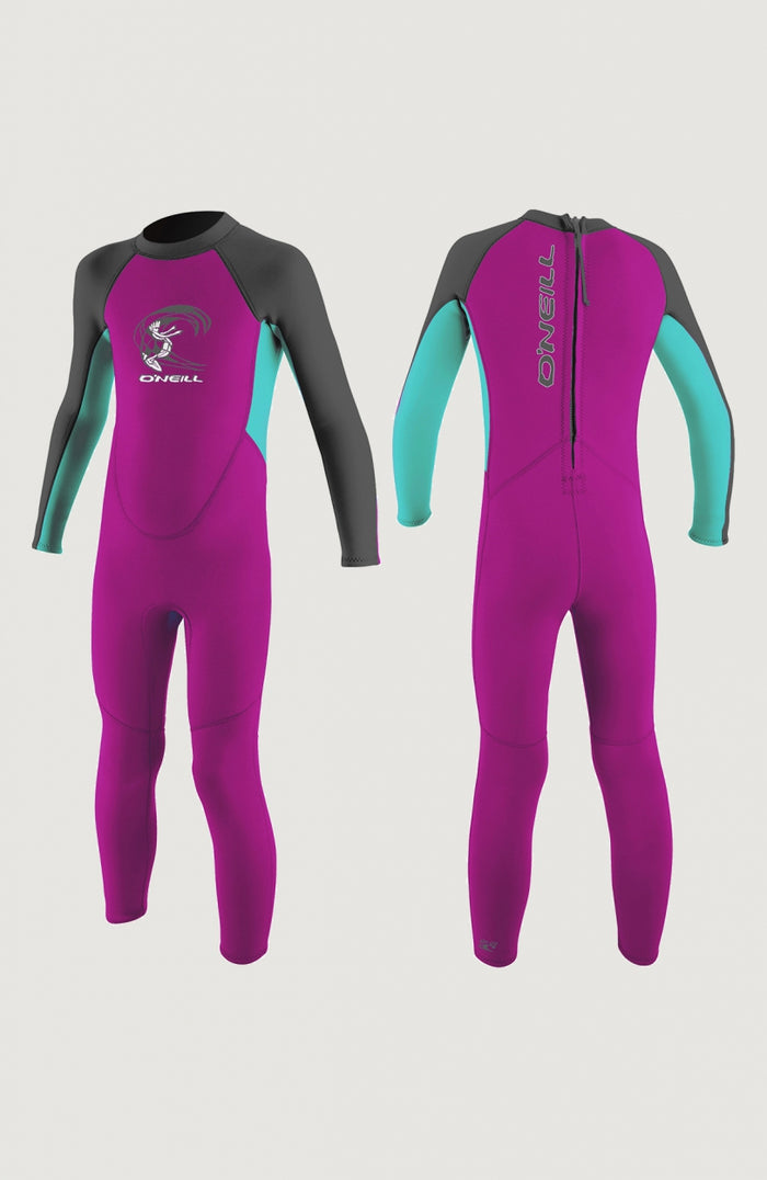Toddler Reactor-2 2mm Back Zip Full Girls | BERRY/LIGHTAQUA/GRAPHITE