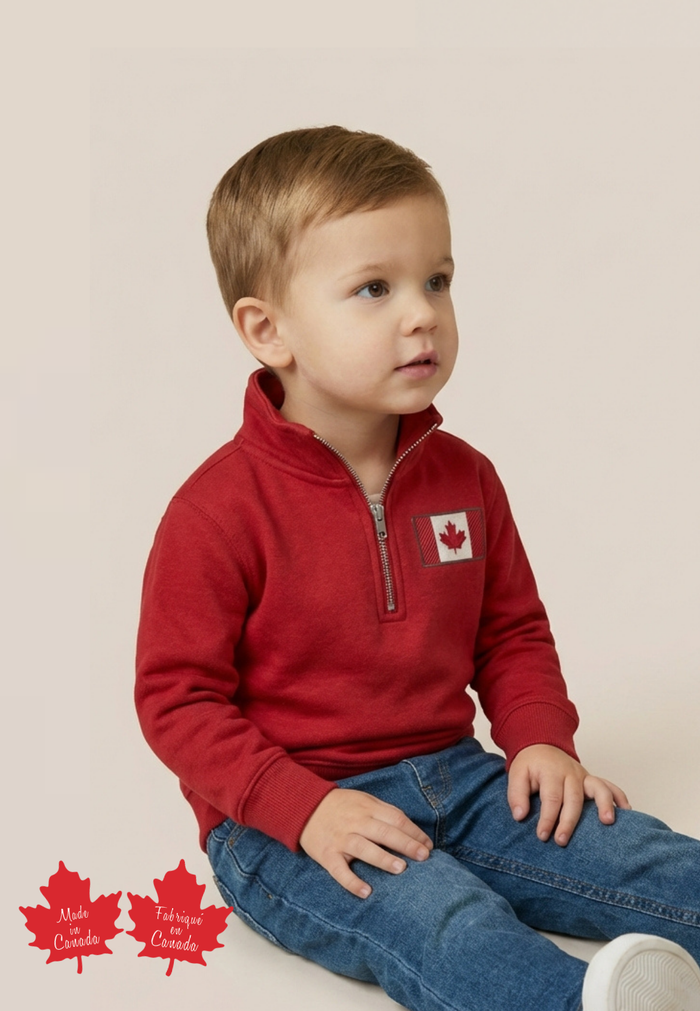 Toddler Unisex Canada Jacket Polo In Red