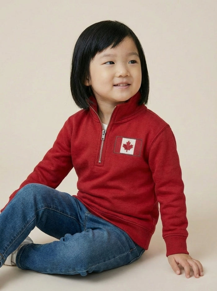 Toddler Unisex Canada Jacket Polo In Red