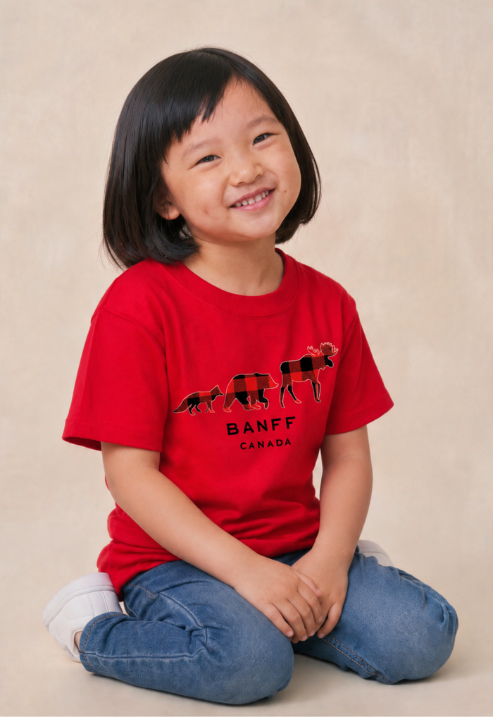 Toddlers Red 3 Animals with Banff T-Shirt