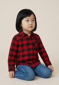 Toddlers Red and Black Buffalo Check Flannel Shirt
