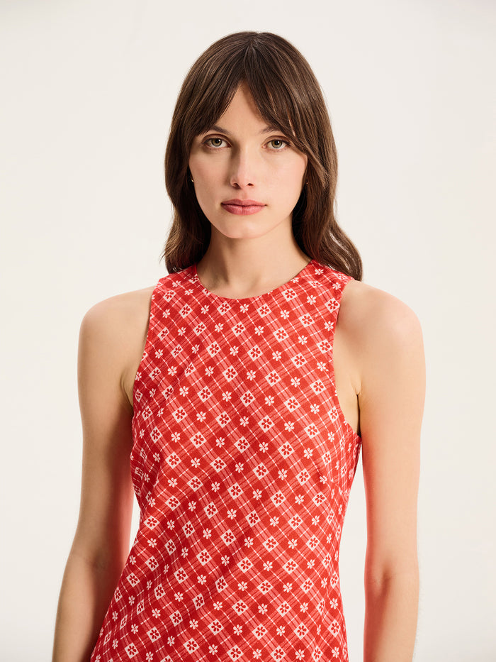 Torin Floral Gingham Dress