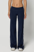 Track Legging - Navy/White