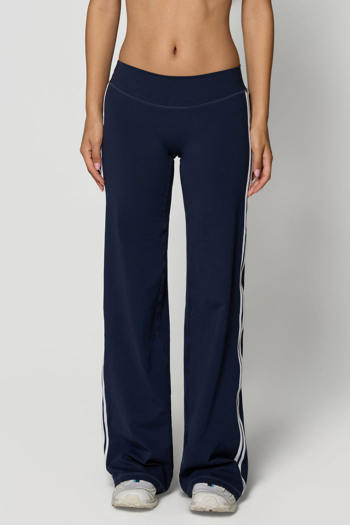 Track Legging - Navy/White