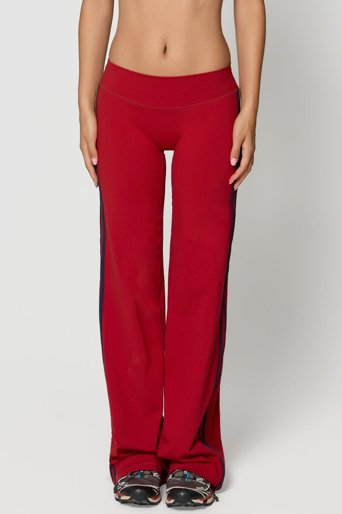 Track Legging - Ruby/Navy