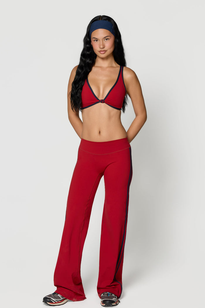 Track Legging - Ruby/Navy