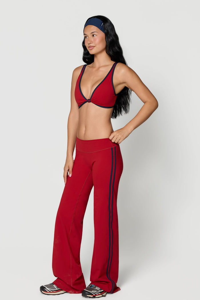 Track Legging - Ruby/Navy