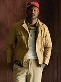 Black tracker jacket in washed khaki