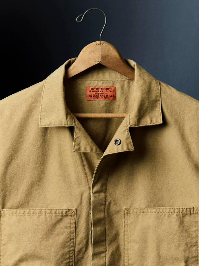 Dark Khaki tracker jacket in washed khaki