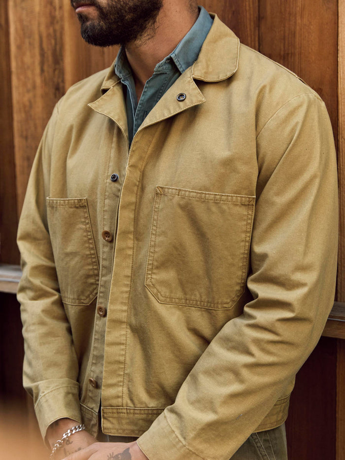 Sienna tracker jacket in washed khaki