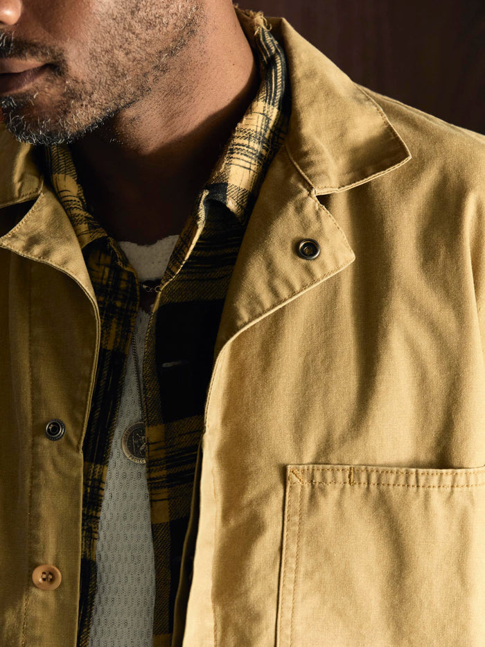 Black tracker jacket in washed khaki