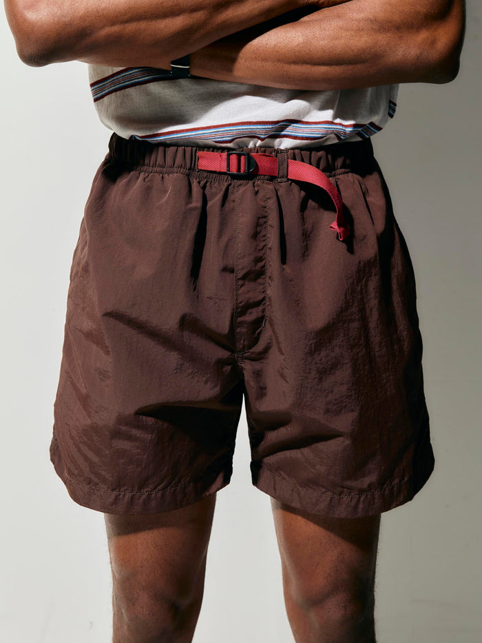 Light Gray trail short in brown