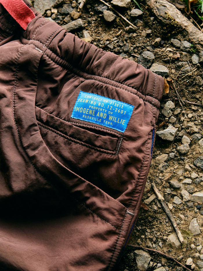 Black trail short in brown