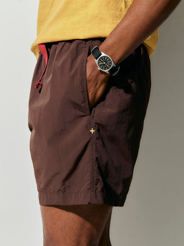 Slate Gray trail short in brown