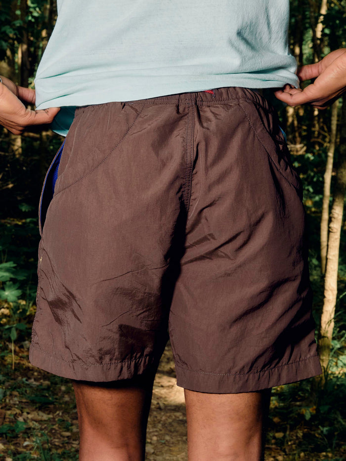 Black trail short in brown