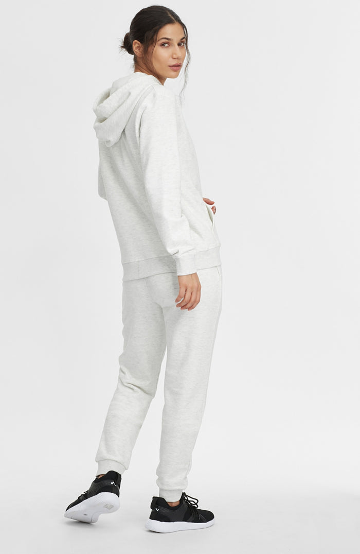 Triple Stack Full Zip Hoodie | White Melee