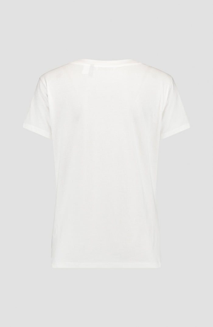 Triple Stack V-Neck T-Shirt | Powder White