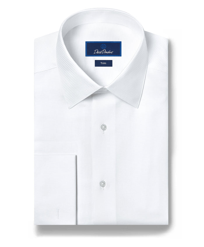 TT3810110 | Horizontal Rib French Cuff Formal Shirt