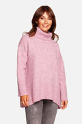 Turtleneck pullover sweartshirt - Pink