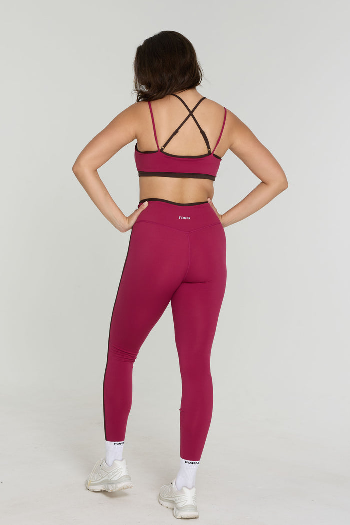 Two Tone Leggings - Crush/Espresso
