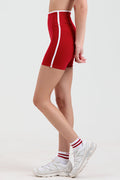 Two Tone Shorts - Cherry/White
