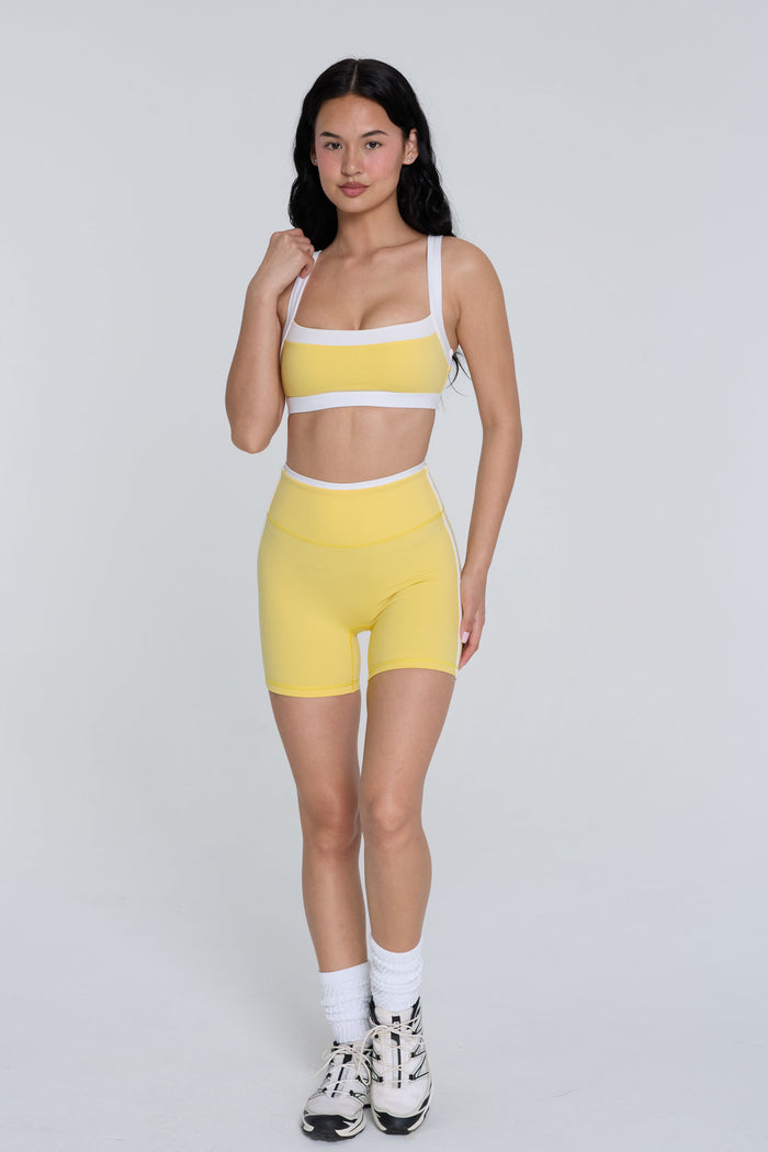 Two Tone Shorts - Daisy/White