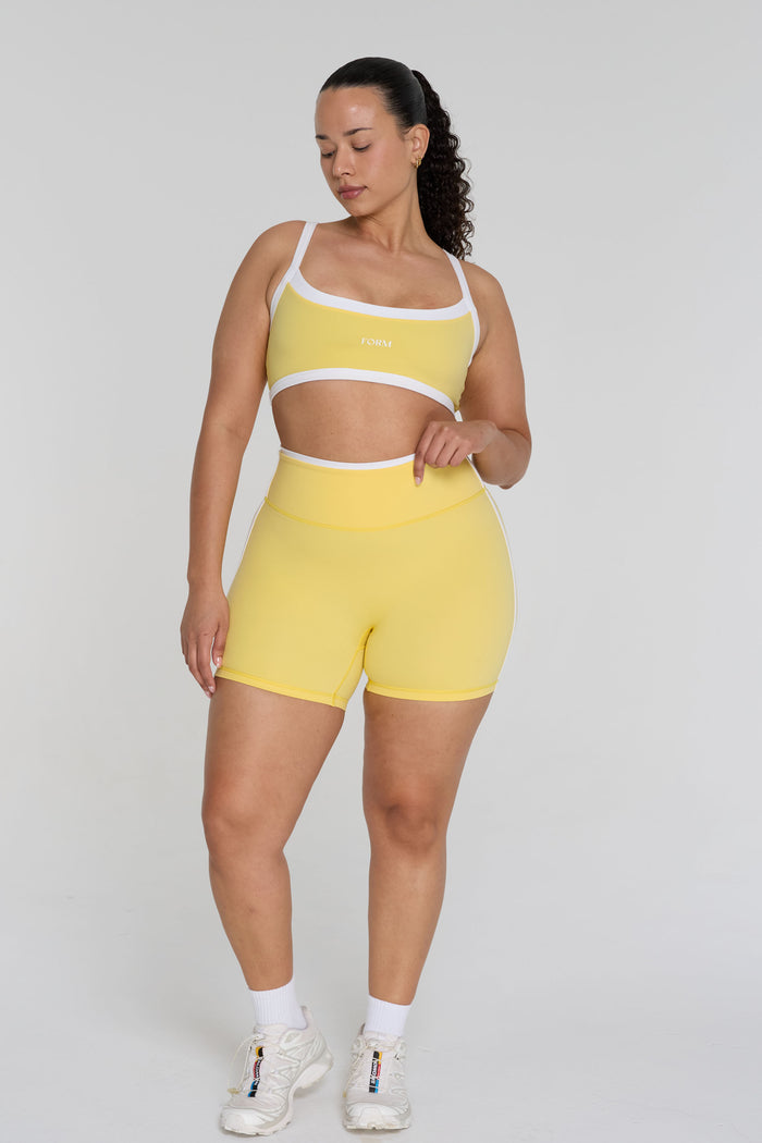 Two Tone Shorts - Daisy/White