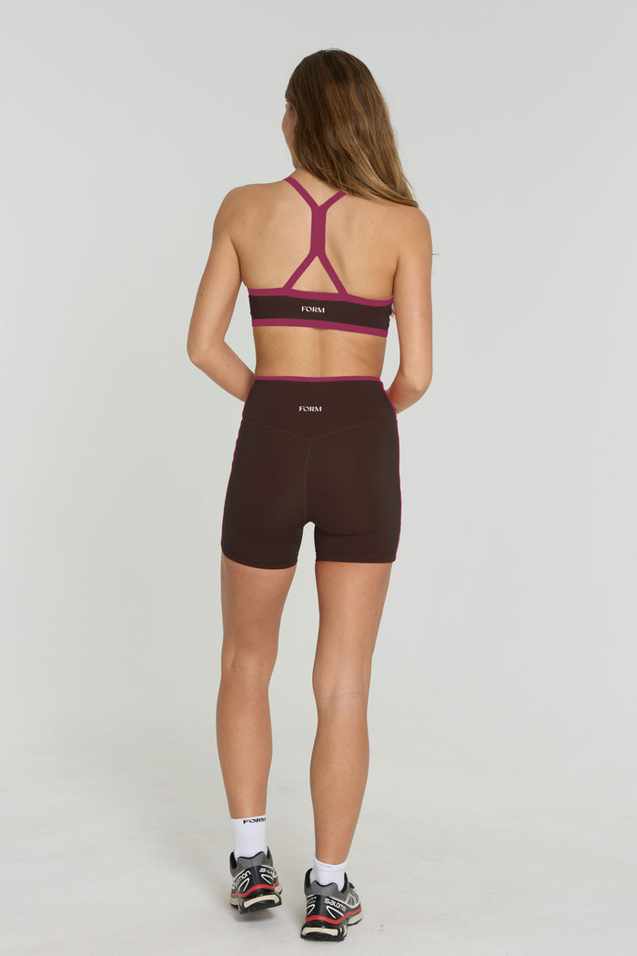 Two Tone Shorts - Espresso/Crush