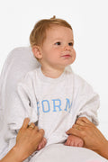 uniFORM Baby Crewneck - Heather Grey/Baby Blue